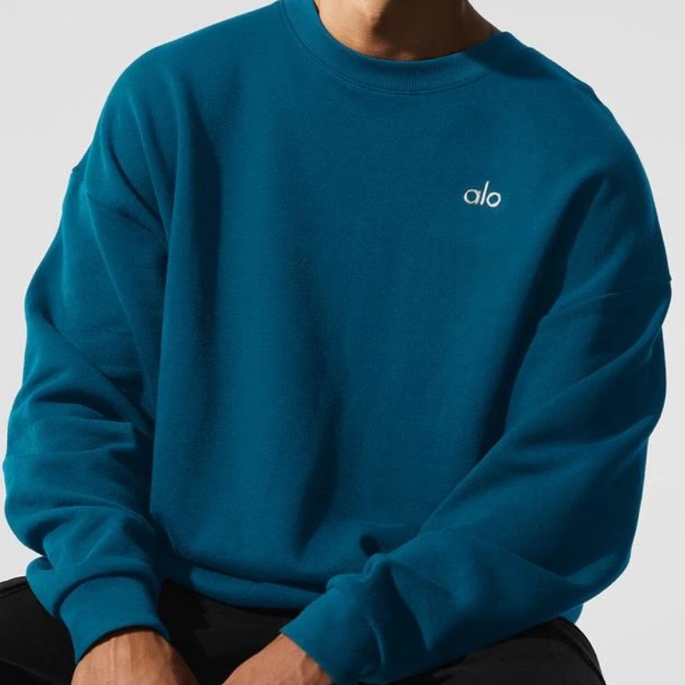 ALO Yoga Men's eclipse blue Crewneck Sweater